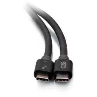 C2G 1.5ft Thunderbolt 4 Cable - 40Gbps - USB C Thunderbolt Cable - 100W Power Delivery Power Delivery - Black - M/M