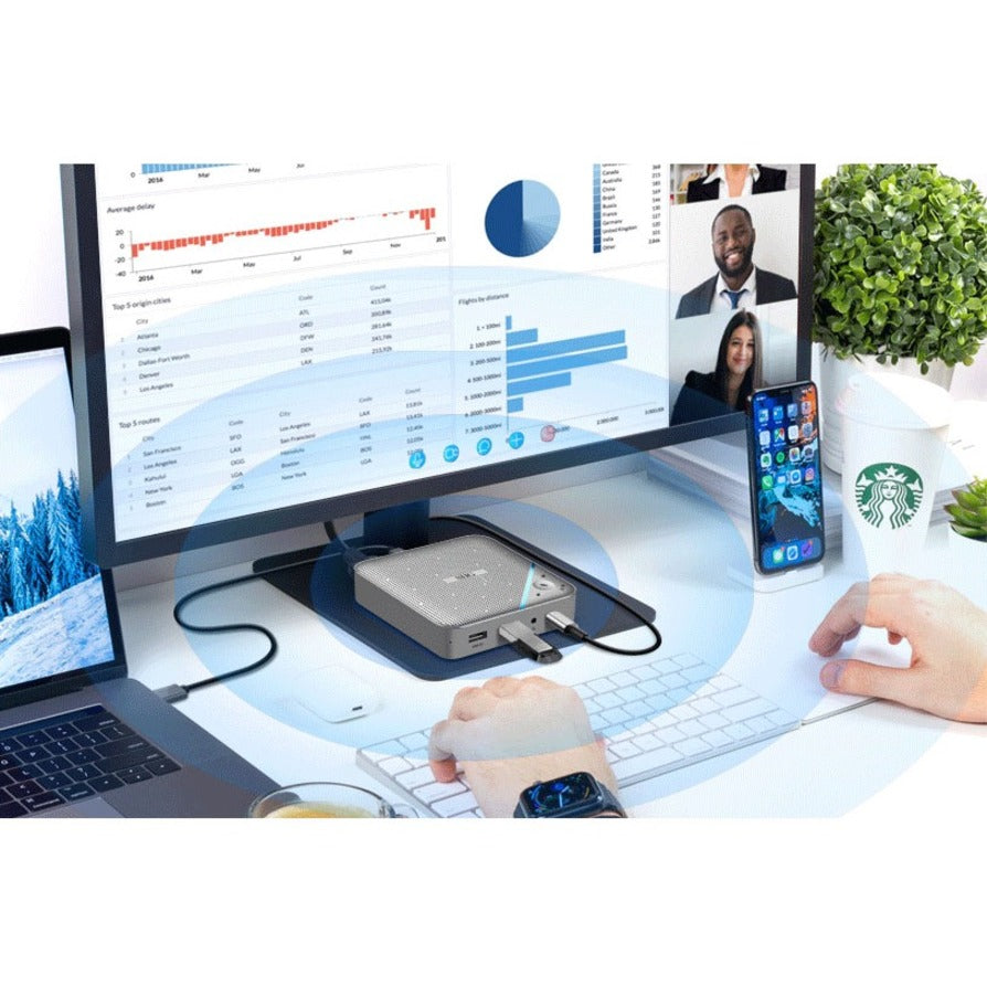 USB-C Multitask Mini Dock with Conference Speaker