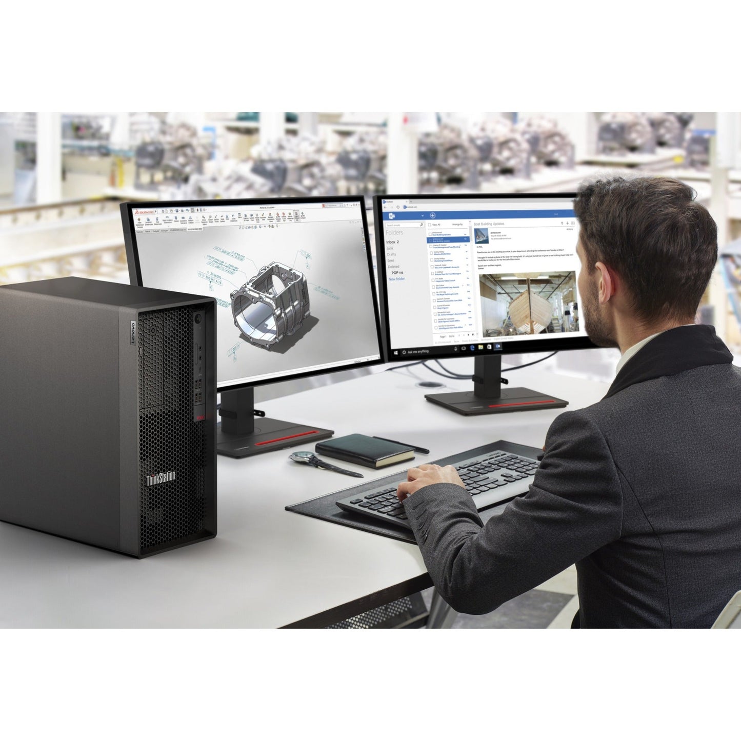 Lenovo ThinkStation P360 30FM0017US Workstation - 1 x Intel Core i5 Hexa-core (6 Core) i5-12500 12th Gen 3 GHz - 16 GB DDR5 SDRAM RAM - 512 GB SSD - Tower - Black