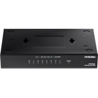 TRENDnet 8-Port Gigabit Desktop Switch TEG-S83 8 x Gigabit RJ-45 Ports 16Gbps Switching Capacity Fanless Design Metal Enclosure Lifetime Protection Black