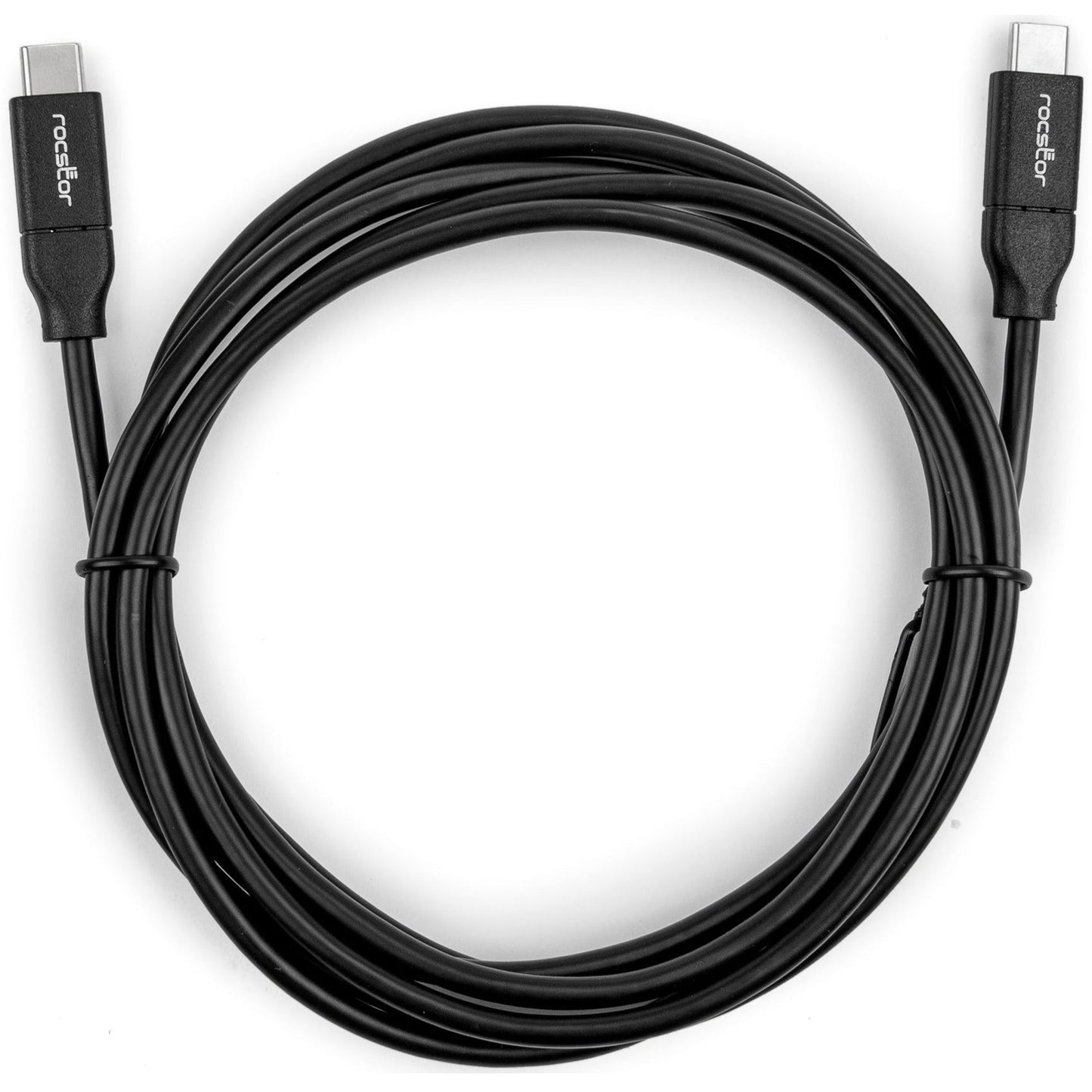 Rocstor Premium USB-C Charging Cable 2m 6ft - Up to 100W PD-M/M- Black