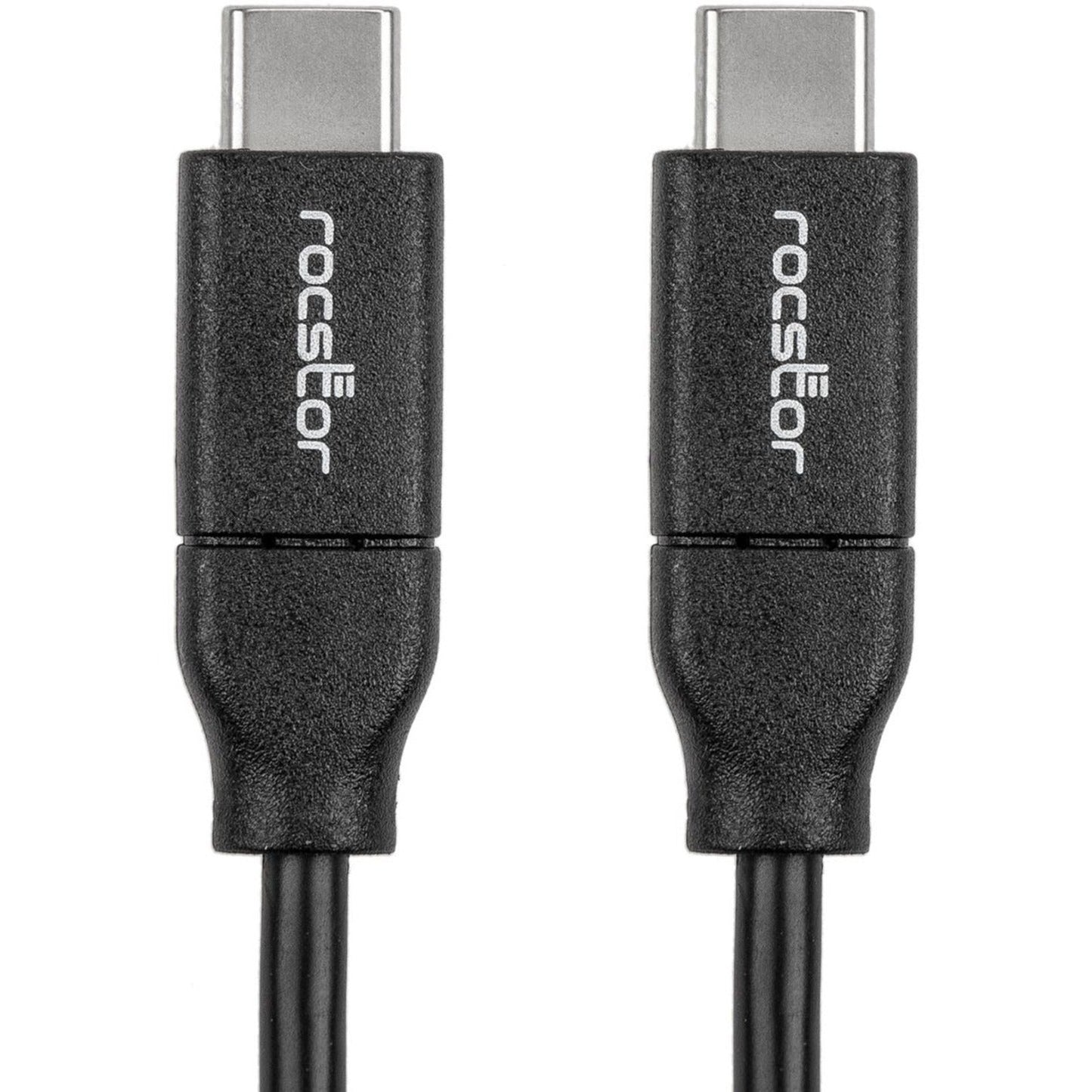 Rocstor Premium USB-C Charging Cable 3m 10ft - Up to 100W PD - M/M - Black