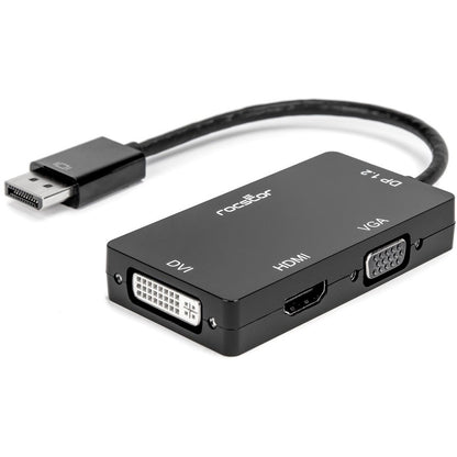 Rocstor Premium 3-in-1 DisplayPort to HDMI (4K) VGA or DVI Converter Adapter