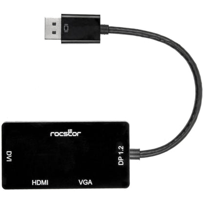 Rocstor Premium 3-in-1 DisplayPort to HDMI (4K) VGA or DVI Converter Adapter