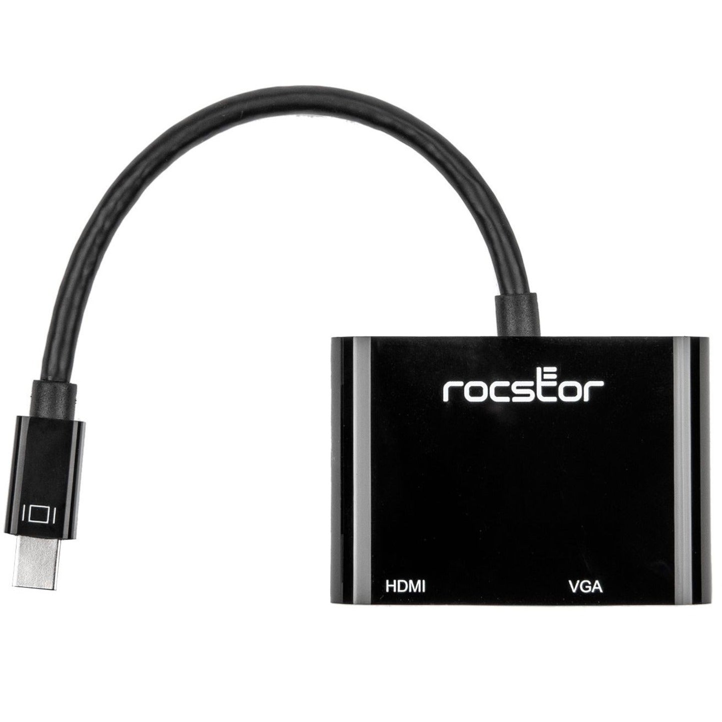 Rocstor Premium 2-in-1 Mini DisplayPort to HDMI 4K 30Hz or VGA Adapter Converter
