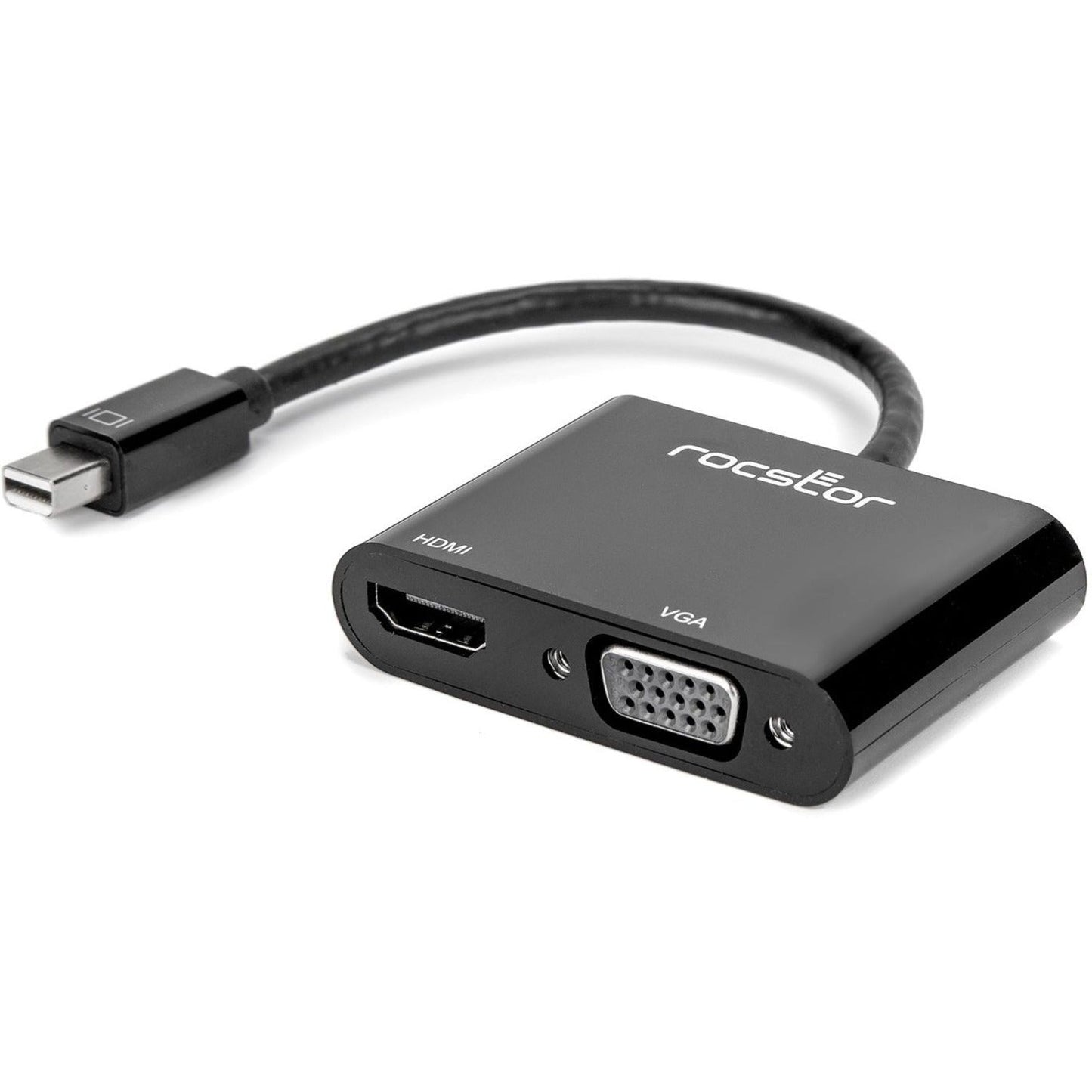 Rocstor Premium 2-in-1 Mini DisplayPort to HDMI 4K 30Hz or VGA Adapter Converter