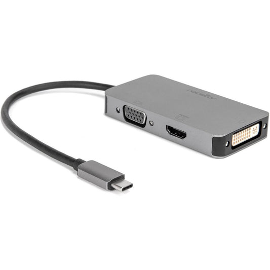 Rocstor Premium USB-C Multiport Hub 3-in-1 HDMI VGA or DVI Adapter