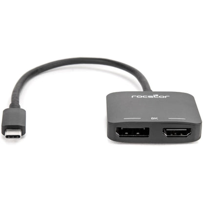 Rocstor Premium USB C to HDMI 2.0 or DisplayPort 1.4a Monitor Adapter - MST Mode