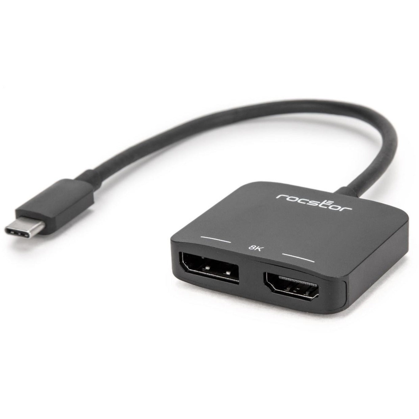 Rocstor Premium USB C to HDMI 2.0 or DisplayPort 1.4a Monitor Adapter - MST Mode