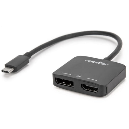 Rocstor Premium USB C to HDMI 2.0 or DisplayPort 1.4a Monitor Adapter - MST Mode