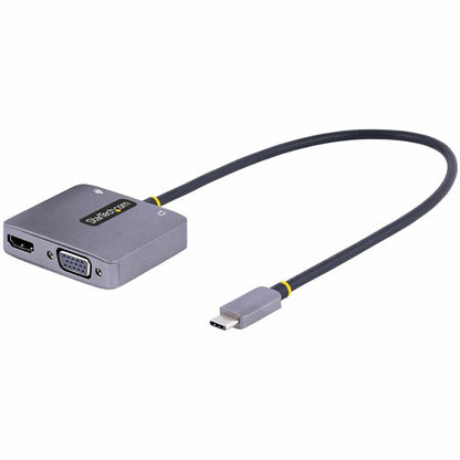StarTech.com USB C Video Adapter USB C to HDMI VGA Multiport Adapter 3.5mm Audio 4K 60Hz HDR 100W PD 3.0 PT USB C Display Adapter