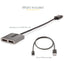 StarTech.com DP to Dual HDMI MST HUB Dual HDMI 4K 60Hz 2 Port DisplayPort Multi Monitor Adapter with 1ft/30cm Cable DP 1.4 | DSC | HBR3