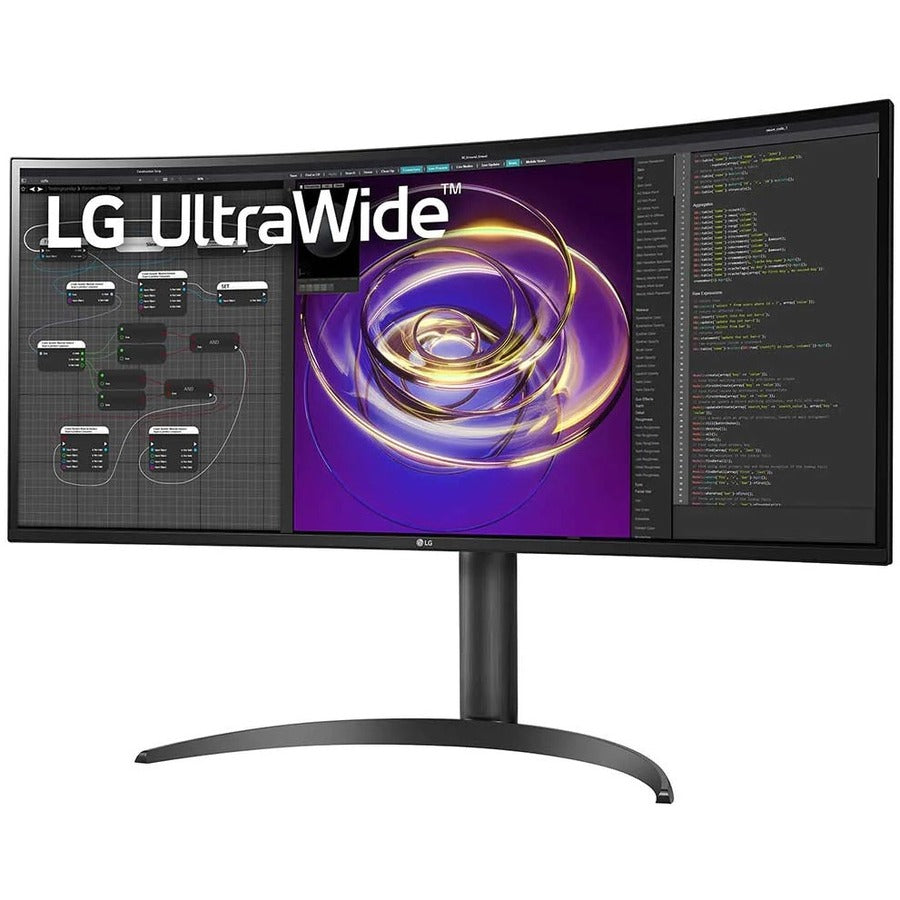 LG Ultrawide 34BP85CN-B 34" UW-QHD Curved Screen Gaming LCD Monitor - 21:9 - Glossy Black Black Hairline Textured Black