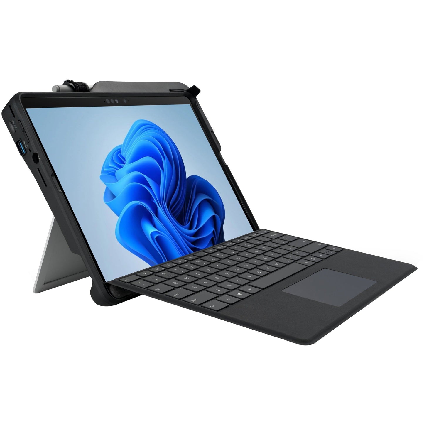 Kensington BlackBelt Rugged Carrying Case Microsoft Surface Pro 8 Notebook Card Reader - Black - TAA Compliant