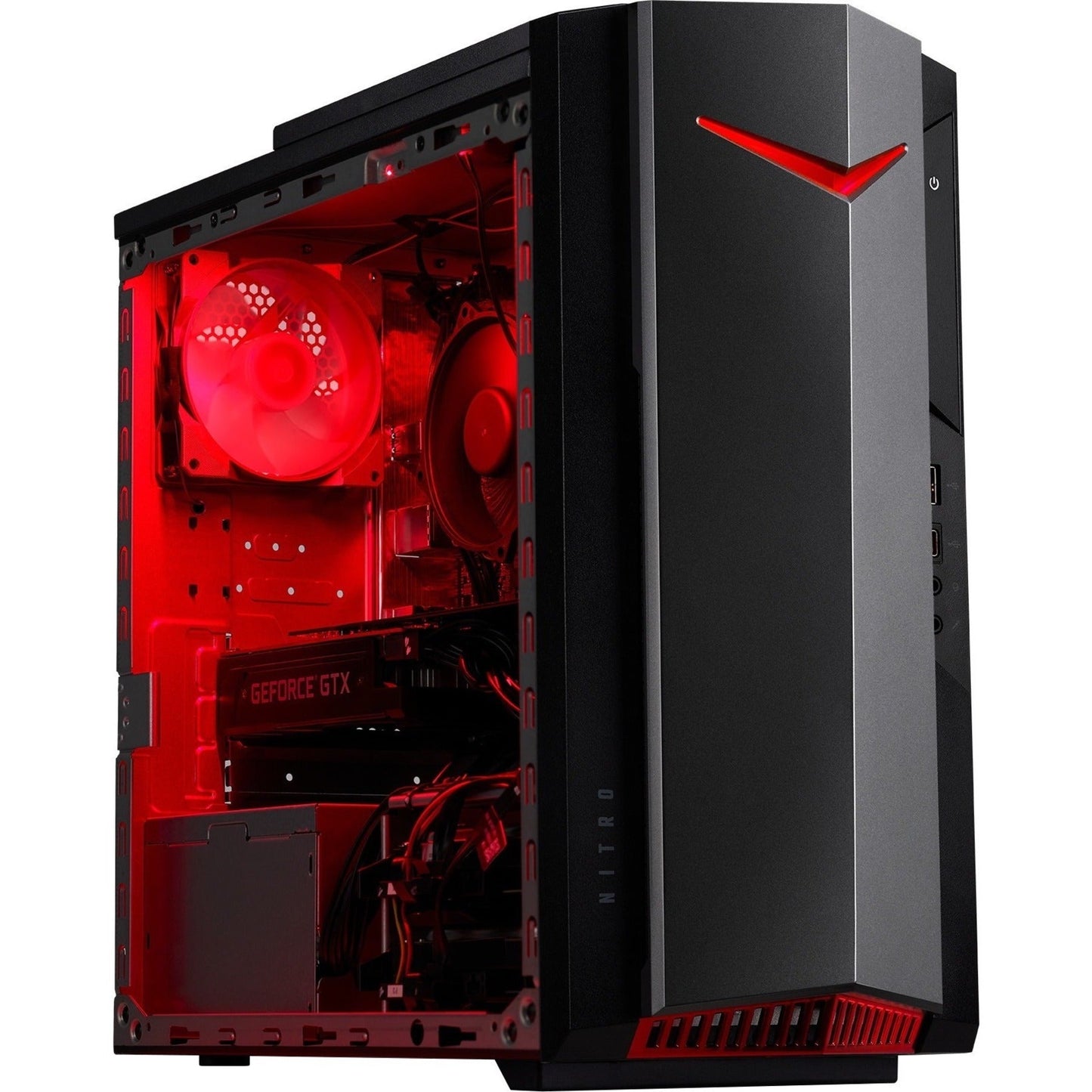 Acer Nitro N50-640 N5-64-UR13 Gaming Desktop Computer - Intel Core i5 12th Gen i5-12400F Hexa-core (6 Core) 2.50 GHz - 16 GB RAM DDR4 SDRAM - 1 TB HDD - 512 GB PCI Express SSD