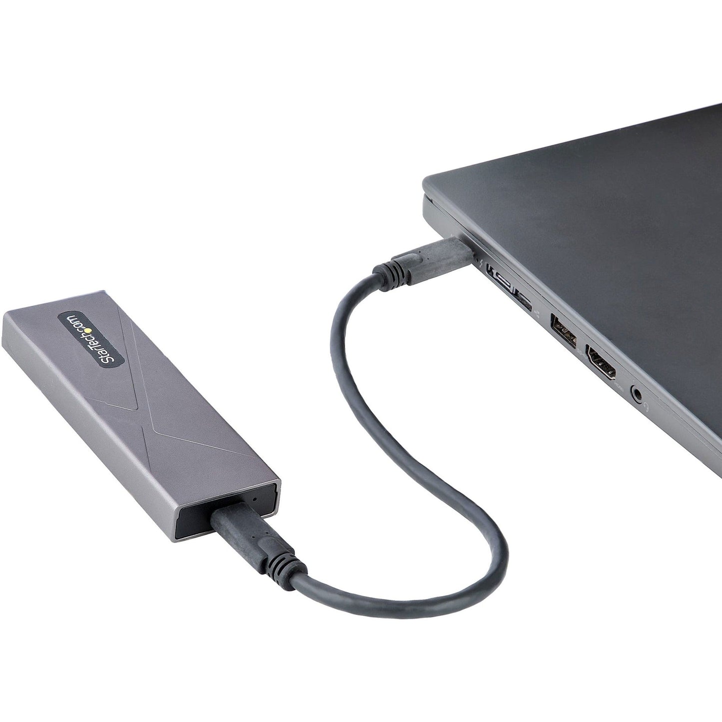 StarTech.com USB-C 10Gbps to M.2 NVMe or M.2 SATA SSD Enclosure Tool-free M.2 PCIe/SATA SSD Aluminum Enclosure USB-C & USB-A Host Cables