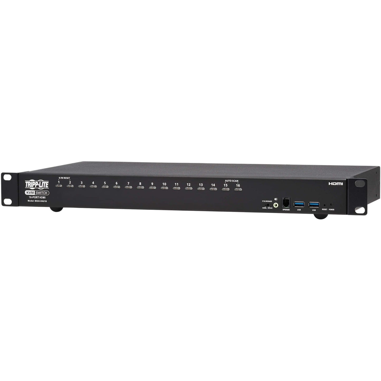 Tripp Lite 16-Port 4K HDMI/USB KVM Switch - 4K 60 Hz Video/Audio USB Peripheral Sharing 1U Rack-Mount