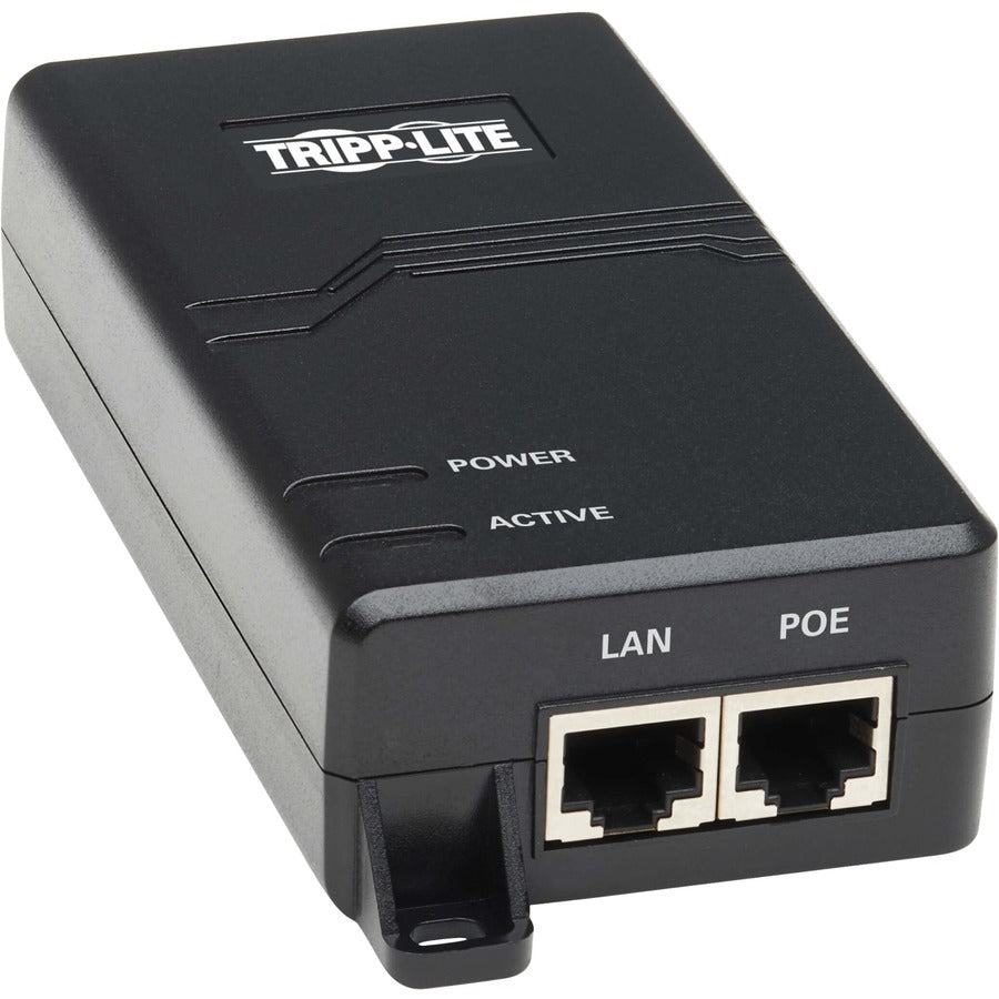 Tripp Lite Gigabit PoE+ Midspan Active Injector - IEEE 802.3at/802.3af 30W 1 Port International Power Cords