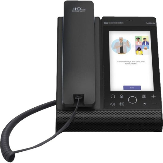 AudioCodes C470HD IP Phone - Corded/Cordless - Corded/Cordless - Bluetooth Wi-Fi - Wall Mountable