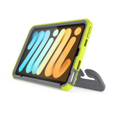 OtterBox EasyGrab Rugged Carrying Case Apple iPad mini (6th Generation) Tablet - Martian Green (Neon Green/Gray)