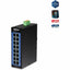 TRENDnet 16-Port Industrial Gigabit L2 Managed DIN Rail Switch 16 x Gigabit Ports Wide Temperature Layer 2 Switch 32 Gbps Switching Capacity Black TI-G160i-M