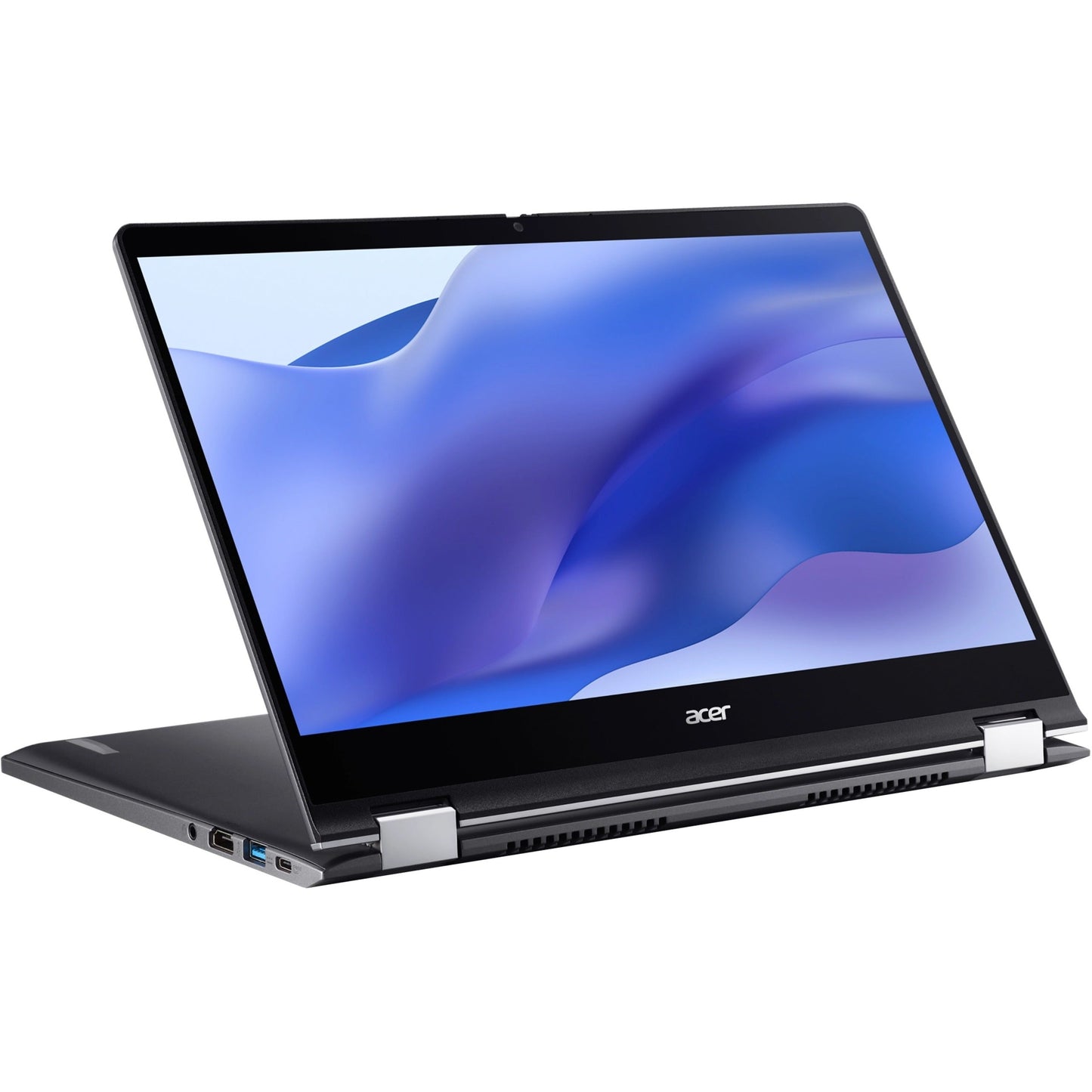 Acer Chromebook Enterprise Spin 514 CP514-3WH CP514-3WH-R8C7 14" Touchscreen Convertible 2 in 1 Chromebook - Full HD - 1920 x 1080 - AMD Ryzen 7 5825C Octa-core (8 Core) 2 GHz - 16 GB Total RAM - 256 GB SSD - Steel Gray