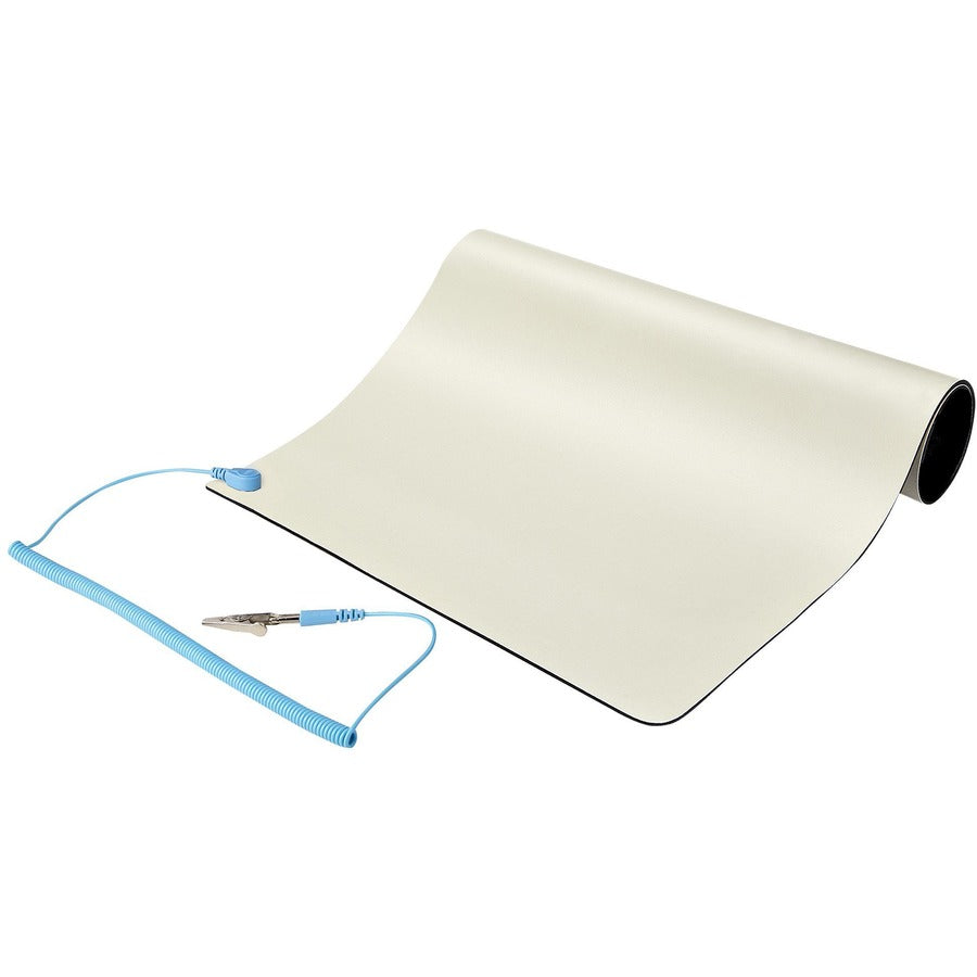 StarTech.com 11x18in Anti Static Mat ESD Mat for Electronics Repair on Tables or Desks Flexible Work Pad Detachable Grounding Wire
