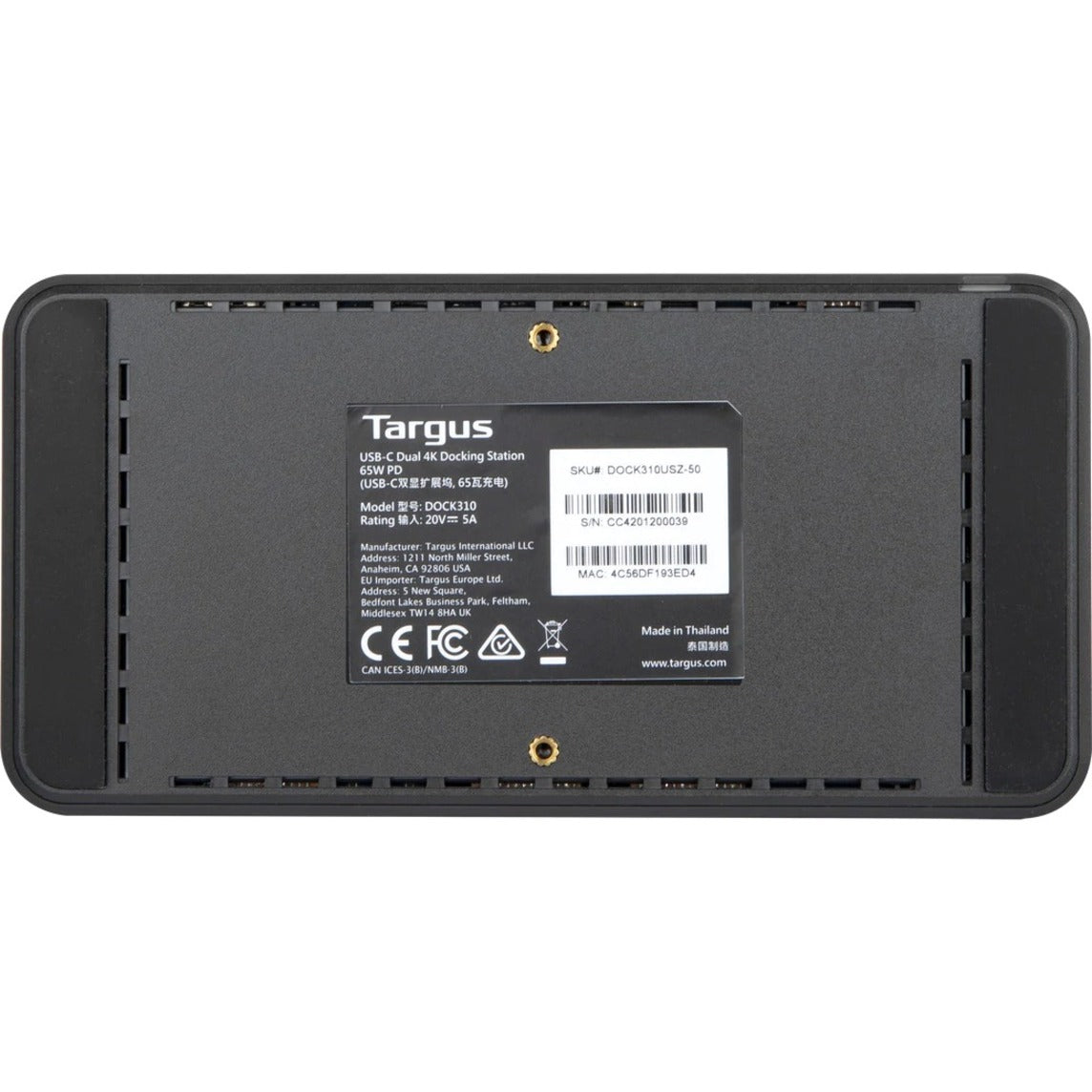 Targus Universal USB-C DV4K Docking Station with 65W Power Delivery