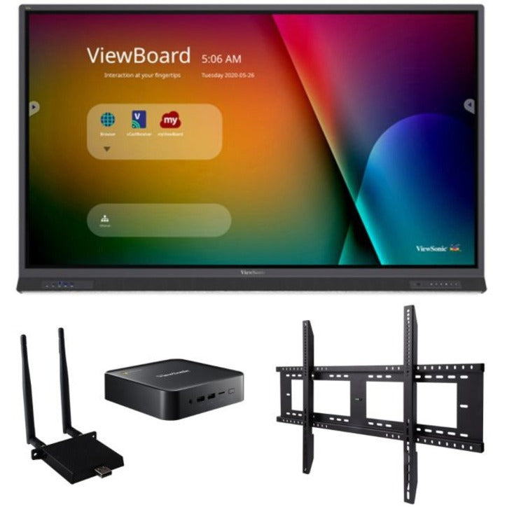 ViewSonic ViewBoard IFP6552-1C-C1 - 4K Interactive Display WiFi Adapter Fixed Wall Mount Chromebox - 400 cd/m2 - 65"