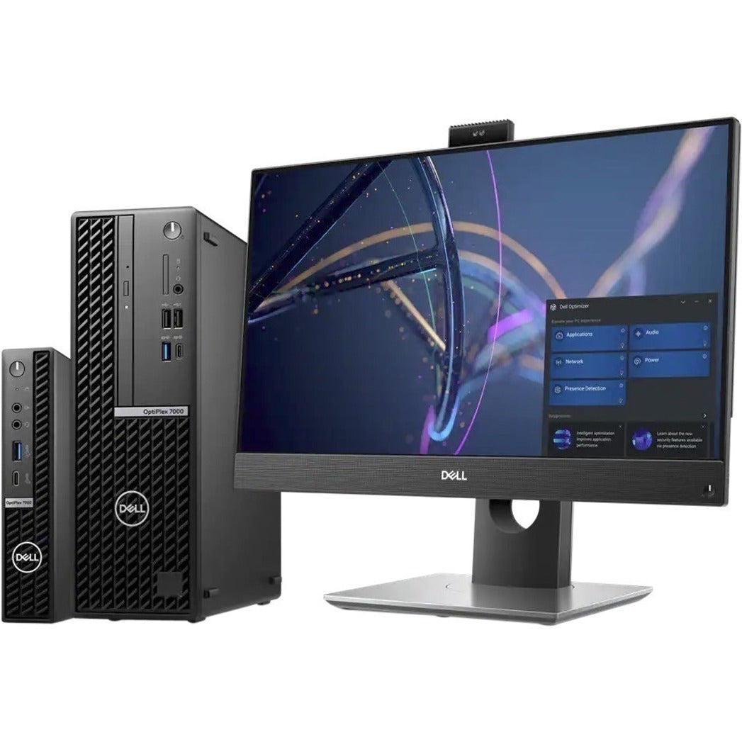 Dell OptiPlex 7000 Desktop Computer - Intel Core i5 12th Gen i5-12500T Hexa-core (6 Core) 2 GHz - 8 GB RAM DDR4 SDRAM - 256 GB M.2 PCI Express NVMe 3.0 x4 SSD - Micro PC - Black