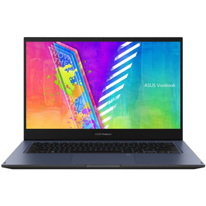 Asus Vivobook Go 14 Flip J1400 J1400KA-DS04T 14" Touchscreen Convertible Notebook - Full HD - 1980 x 1080 - Intel Celeron N4500 Dual-core (2 Core) 1.10 GHz - 4 GB Total RAM - 4 GB On-board Memory - 128 GB Flash Memory - Quiet Blue