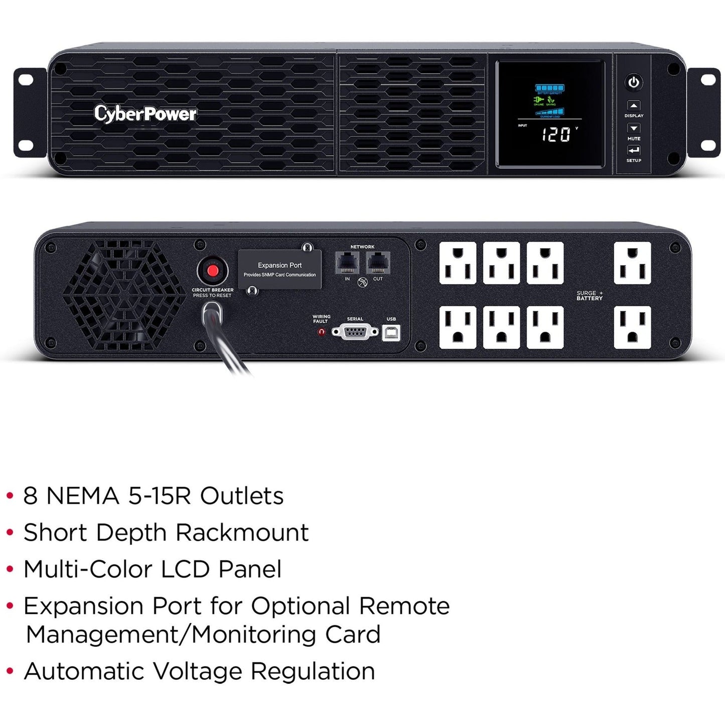 CyberPower CP1500PFCRM2U PFC Sinewave UPS Systems