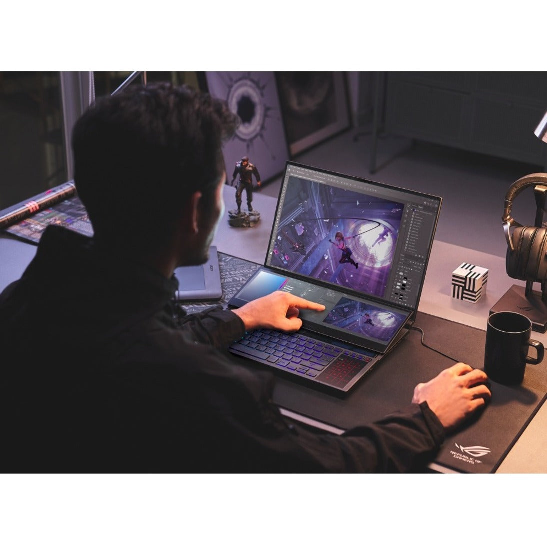 Asus ROG Zephyrus Duo 16 GX650 GX650RM-ES74 16" Gaming Notebook - WUXGA - 1920 x 1200 - AMD Ryzen 7 6800H Octa-core (8 Core) - 16 GB Total RAM - 1 TB SSD
