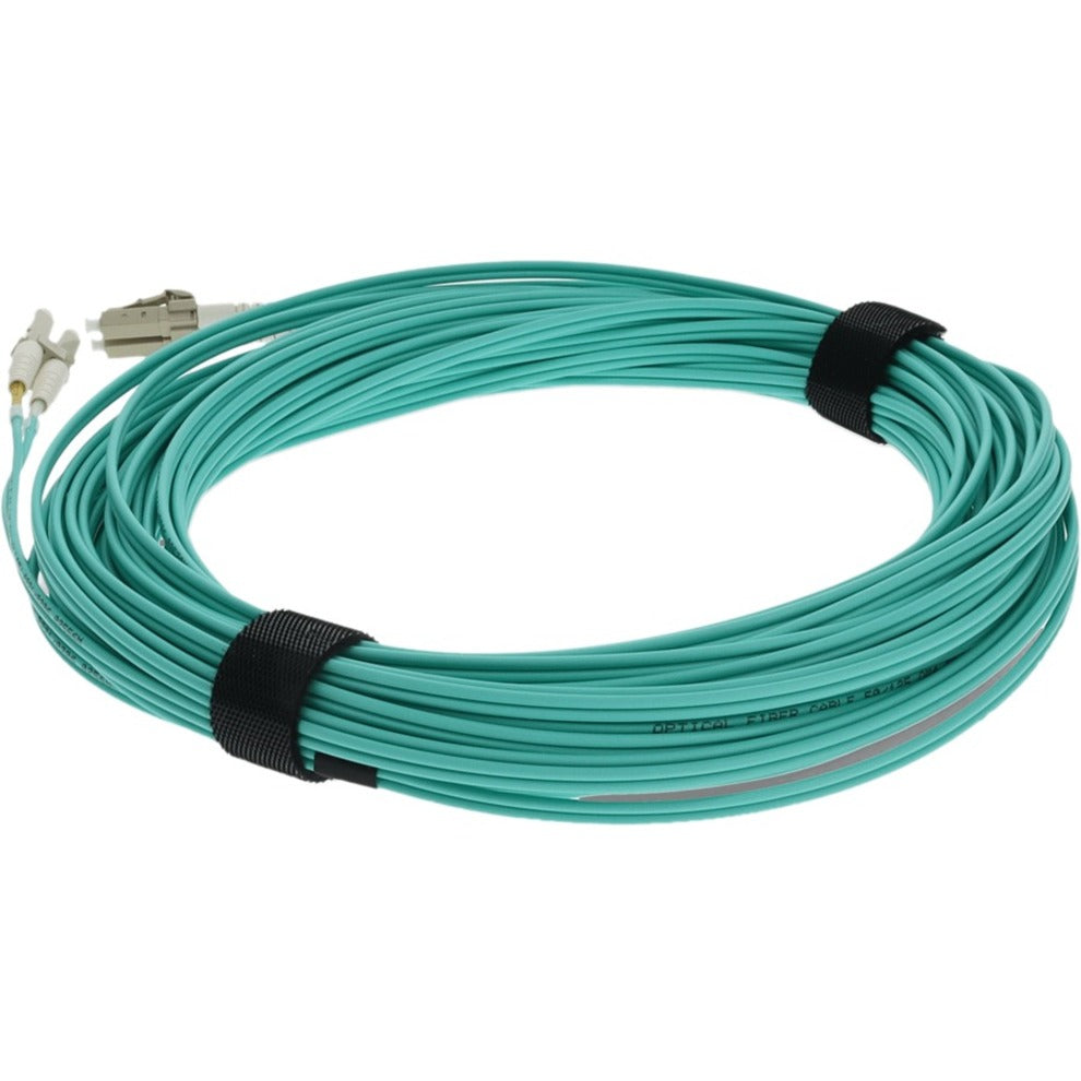 AddOn 17m LC (Male) To LC (Male) Aqua OM3 Duplex Fiber OFNR (Riser-Rated) Patch Cable