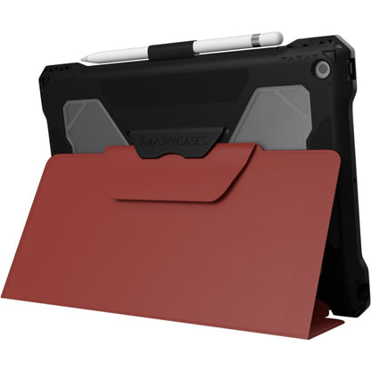 MAXCases Extreme Folio-X2 Rugged Carrying Case (Folio) for 10.2" Apple iPad (9th Generation) iPad (8th Generation) iPad (7th Generation) iPad Tablet - Red