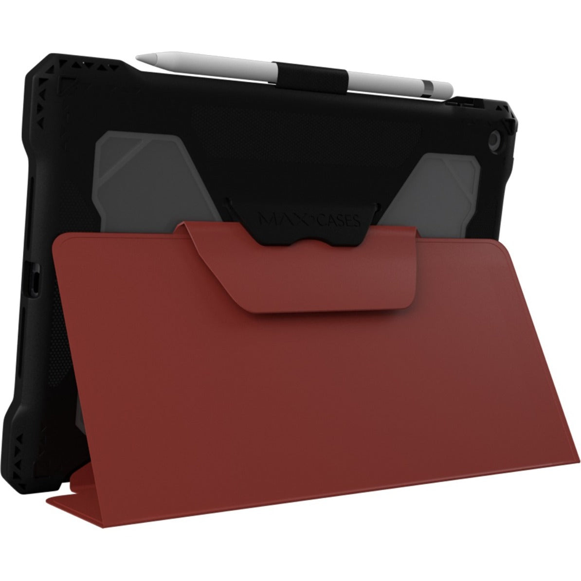 MAXCases Extreme Folio-X2 Rugged Carrying Case (Folio) for 10.2" Apple iPad (9th Generation) iPad (8th Generation) iPad (7th Generation) iPad Tablet - Red