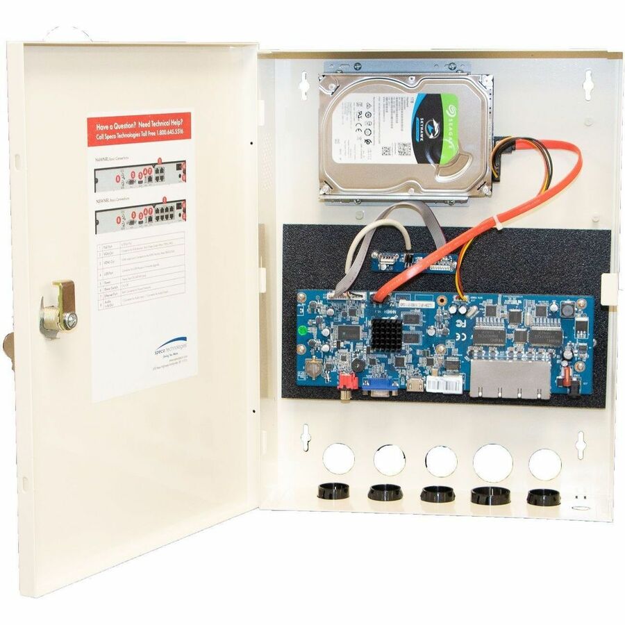 Speco 4 Channel NVR with 4 Built-In PoE Ports - 12 TB HDD