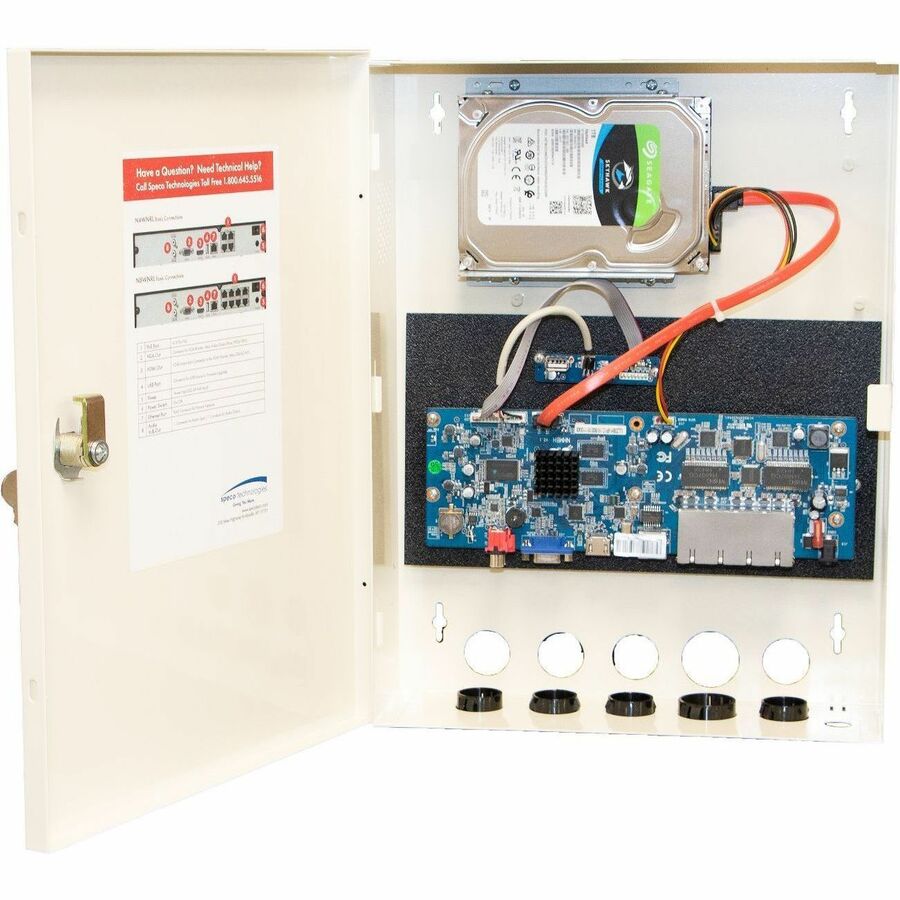 Speco 8 Channel NVR with 8 Built-In PoE Ports - 10 TB HDD
