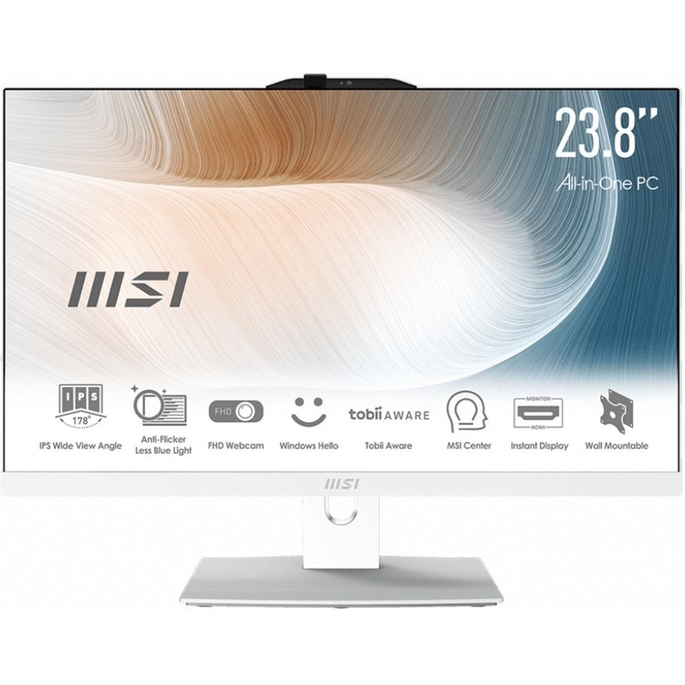 MSI Modern AM242TP 12M-054US All-in-One Computer - Intel Core i5 12th Gen i5-1240P - 8 GB RAM DDR4 SDRAM - 512 GB M.2 SSD - 23.8" Full HD 1920 x 1080 Touchscreen Display - Desktop
