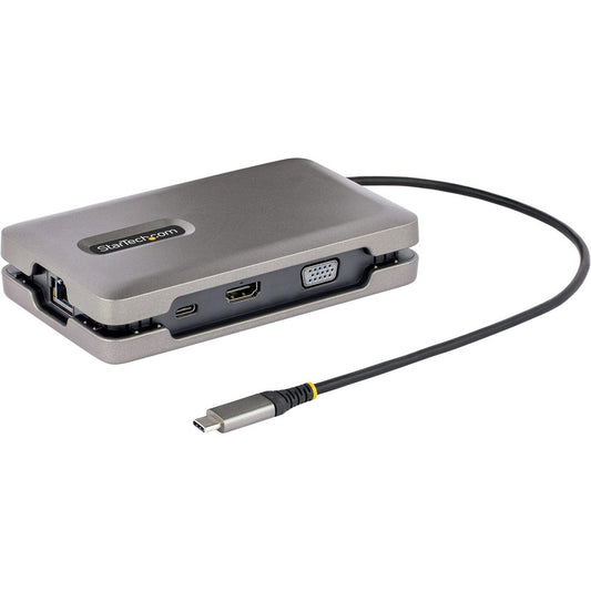 StarTech.com USB-C Multiport Adapter w/USB-C DP Alt Mode Video/4K HDMI/VGA USB-C Dual Monitor Docking Station Type C Mini Dock/MST Hub