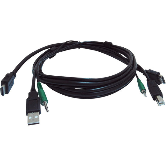 Black Box Secure KVM Cable - Each end (1) USB (1) or (2) HDMI (1) 3.5mm Audio
