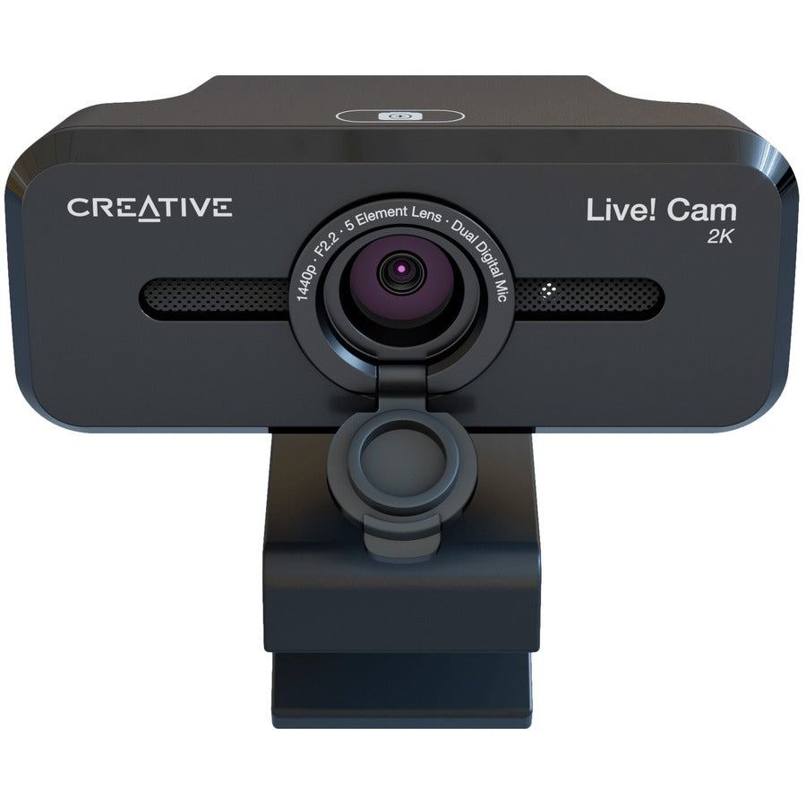 Creative Live! Cam Sync V3 2K QHD USB Webcam with 4X Digital Zoom (4 Zoom Modes from Wide Angle to Narrow Portrait View) Privacy Lens 2 Mics for PC and Mac