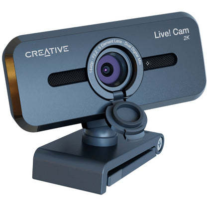 Creative Live! Cam Sync V3 2K QHD USB Webcam with 4X Digital Zoom (4 Zoom Modes from Wide Angle to Narrow Portrait View) Privacy Lens 2 Mics for PC and Mac