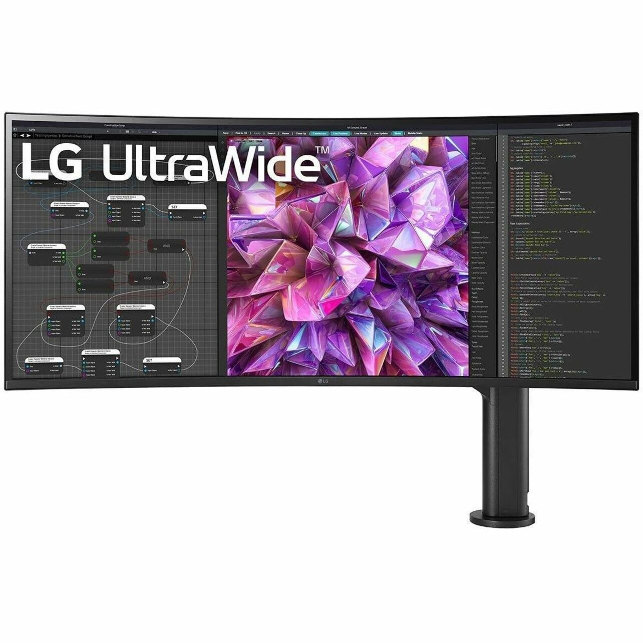 LG 38BQ88C-W 38" WQXGA Curved Screen LCD Monitor - 21:9