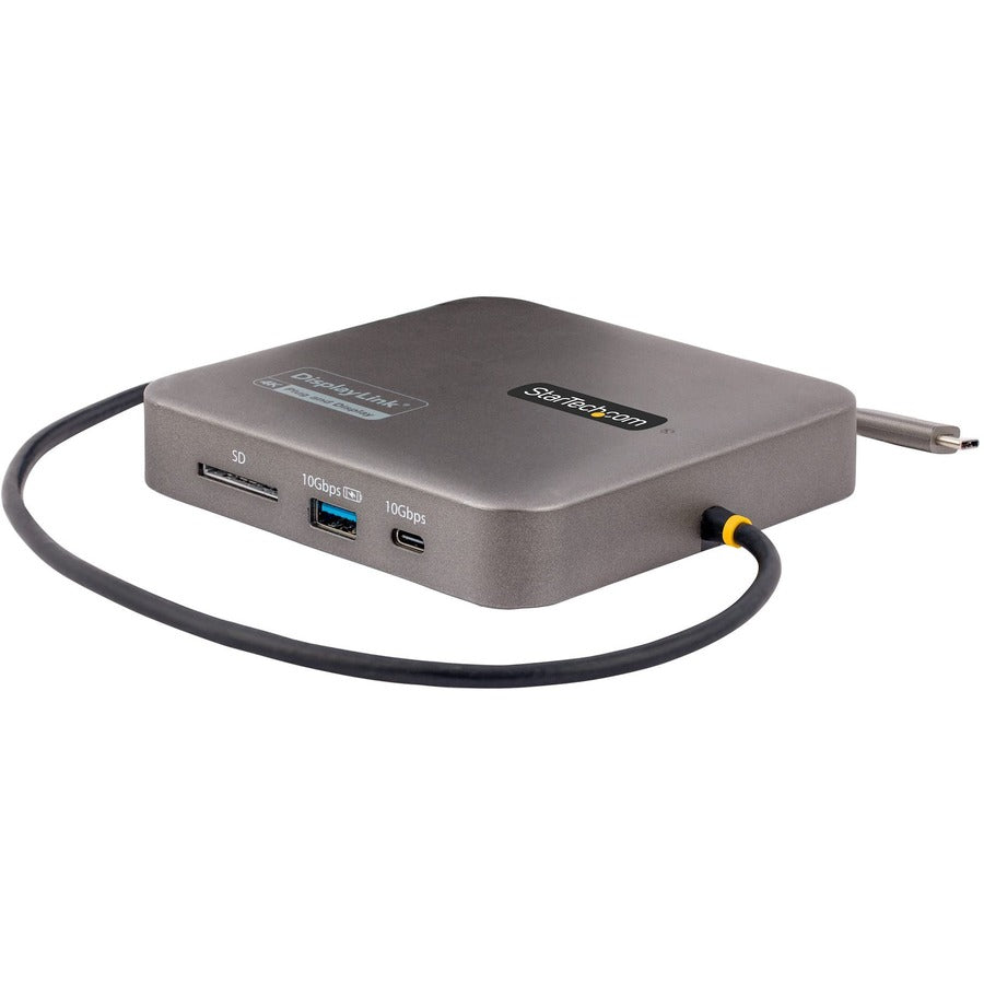 StarTech.com USB C Multiport Adapter Dual 4K 60Hz HDMI 2.0b 2x 10Gbps USB Hub 100W PD Pass-Through GbE SD Mini Dock Win/Mac