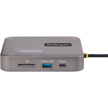 StarTech.com USB C Multiport Adapter Dual 4K 60Hz HDMI 2.0b 2x 10Gbps USB Hub 100W PD Pass-Through GbE SD Mini Dock Win/Mac
