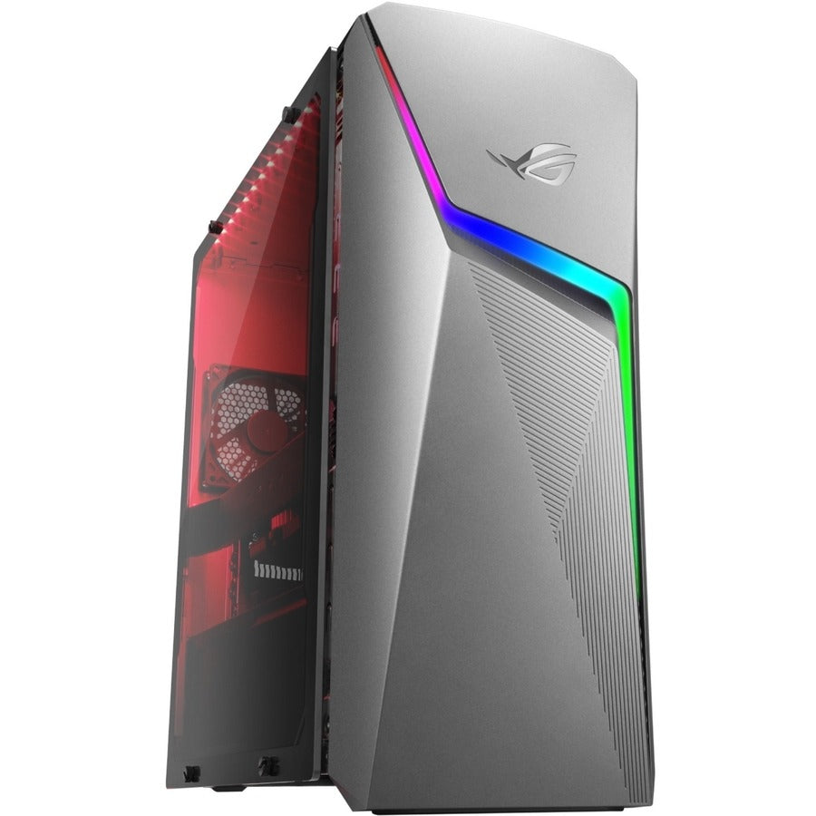 Asus ROG Strix G10DK-PB766 Gaming Desktop Computer - AMD Ryzen 7 5700G Octa-core (8 Core) - 16 GB RAM DDR4 SDRAM - 1 TB HDD - 512 GB M.2 PCI Express NVMe 3.0 SSD - Mid-tower - Gray