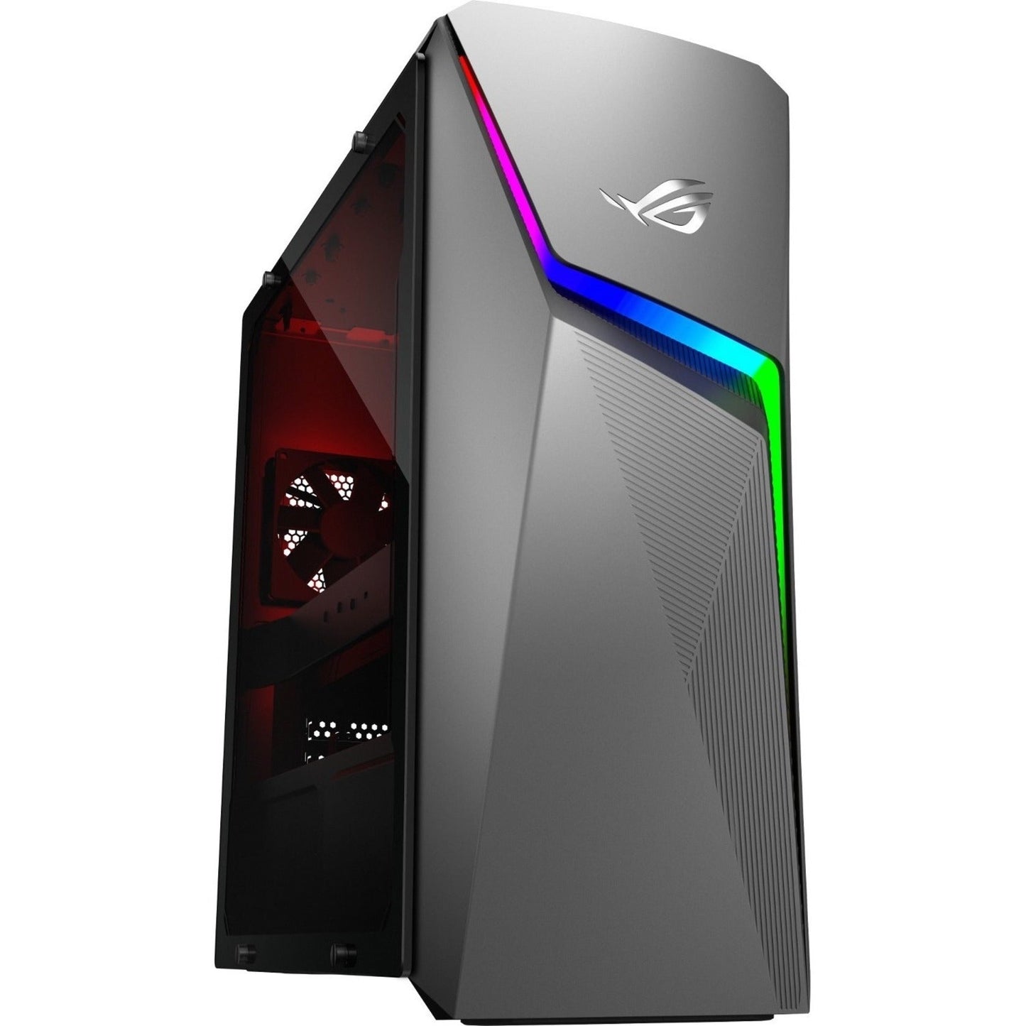 Asus ROG Strix G10DK-PB766 Gaming Desktop Computer - AMD Ryzen 7 5700G Octa-core (8 Core) - 16 GB RAM DDR4 SDRAM - 1 TB HDD - 512 GB M.2 PCI Express NVMe 3.0 SSD - Mid-tower - Gray