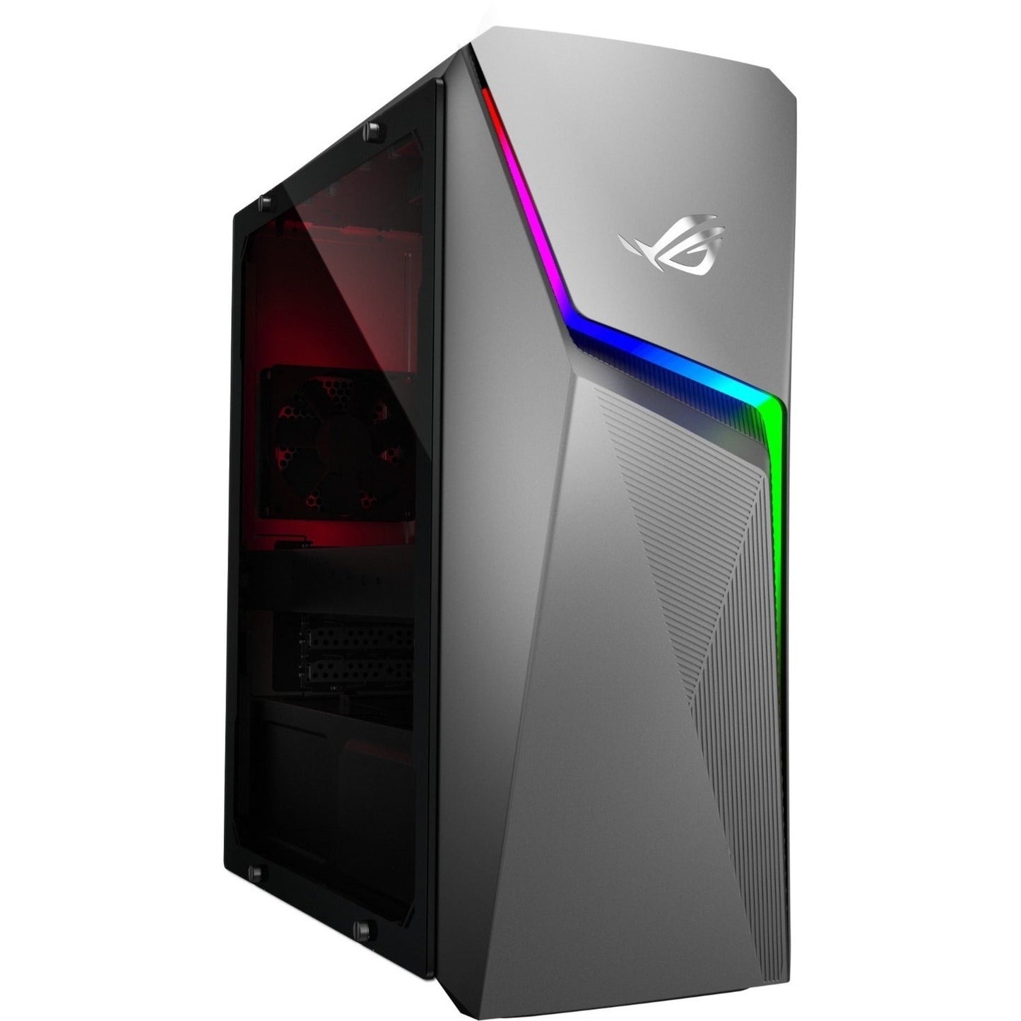 Asus ROG Strix G10DK-PB766 Gaming Desktop Computer - AMD Ryzen 7 5700G Octa-core (8 Core) - 16 GB RAM DDR4 SDRAM - 1 TB HDD - 512 GB M.2 PCI Express NVMe 3.0 SSD - Mid-tower - Gray