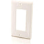 C2G Decorative Style Single Gang Wall Plate - White